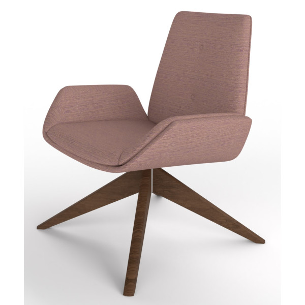 Follow Lounge Chair With Wooden Pyramid Base